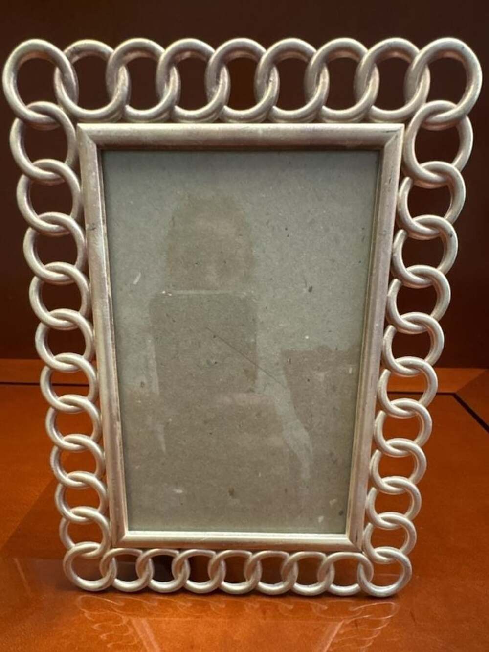 Unbranded Silver Tone Interlocking Circles Decorative Picture Frame